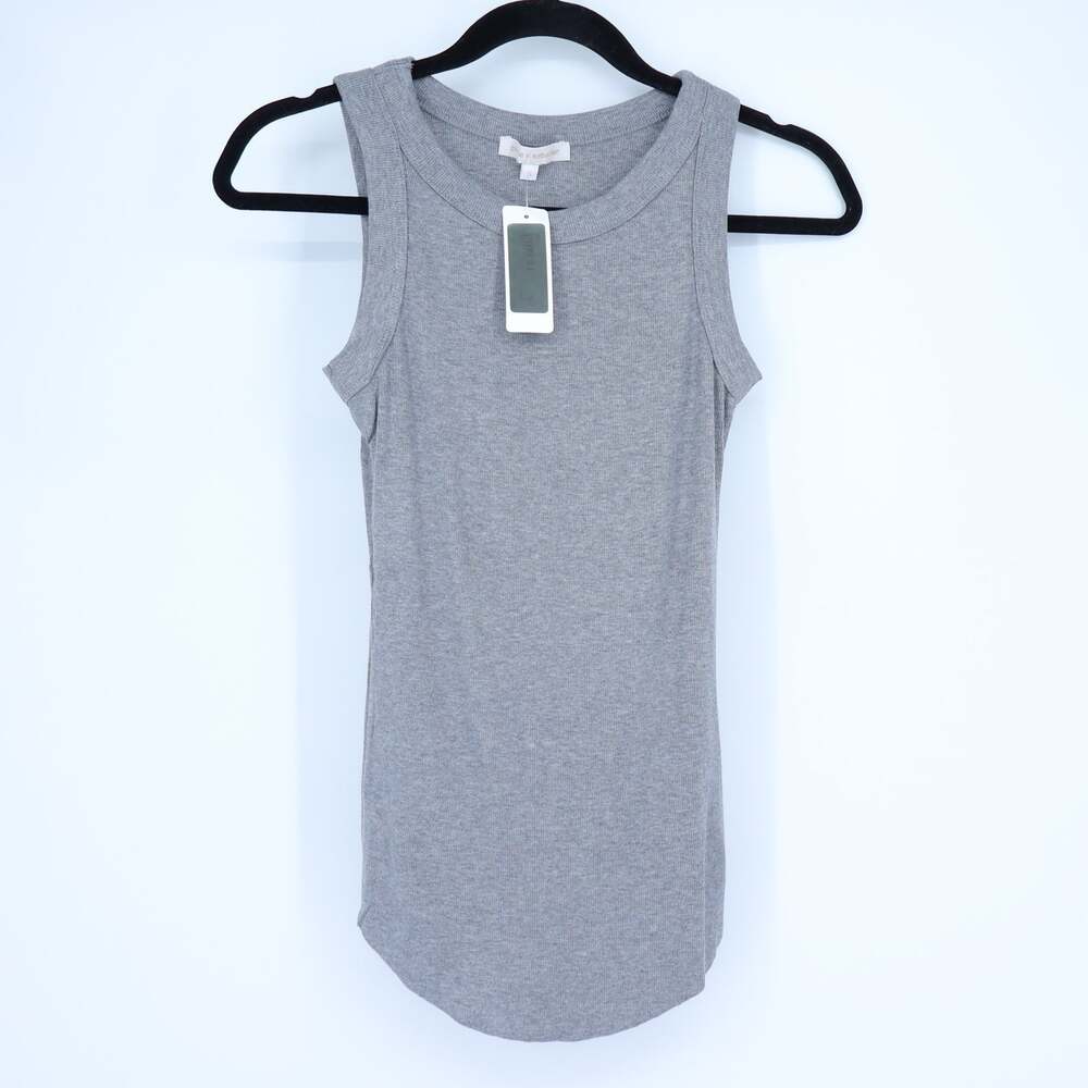 POOKIE & SEBASTIAN Ribbed Tank NWT Heathered Grey Sleeveless Women's S